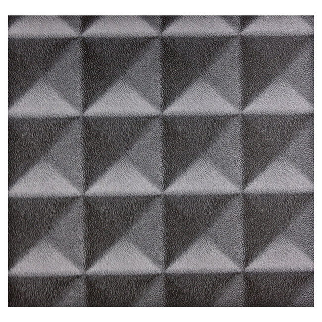 Dutch Wallcoverings Vliesbehang leer pyramide zwart - vliesbehang - 10mx53cm - 7283-7