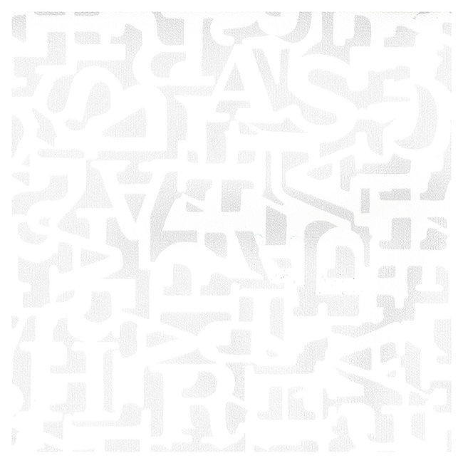 Dutch Wallcoverings Vliesbehang letters wit/grijs - vliesbehang - 10mx53cm - 7330-0