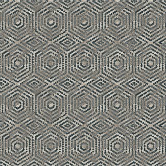 Dutch Wallcoverings Hexagone dessin navy/beige - L606-01