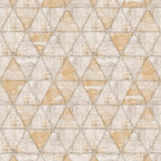 Dutch Wallcoverings Hexagone driehoek beige/geel - L617-08