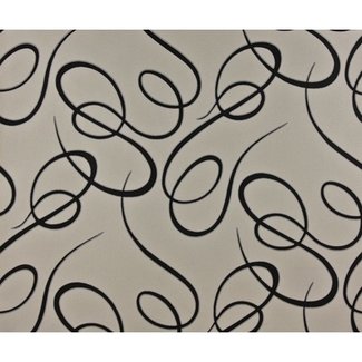 Dutch Wallcoverings Schuimvinylbehang - slinger zwart/wit - 6803-7