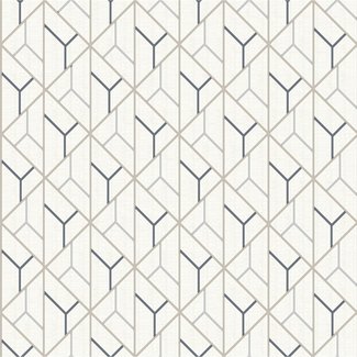 Dutch Wallcoverings Galactik dessin beige/donkerblauw - L940-07