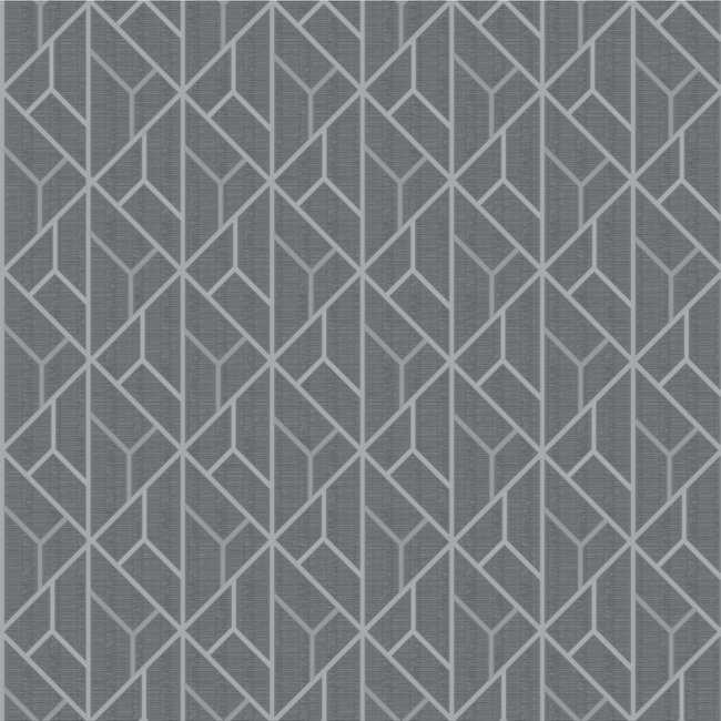 Dutch Wallcoverings Galactik dessin donkergrijs - vliesbehang - 10m x 53cm - L940-09