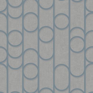 Dutch Wallcoverings Vliesbehang - Galactik dessin grijs/blauw - M240-09