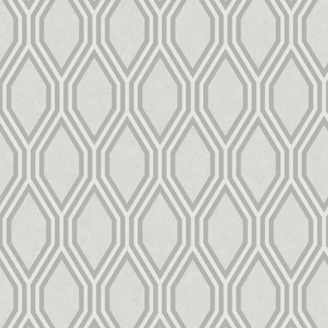 Dutch Wallcoverings Insignia Diamond Geo grijs - vliesbehang - 10m x 52cm - 24501