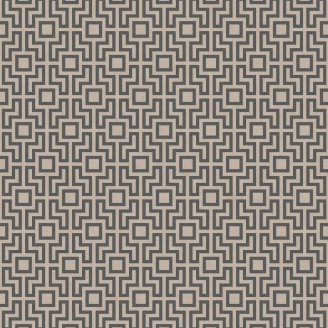 Dutch Wallcoverings Insignia Square Geo goud/zwart - vliesbehang - 10m x 52cm - 24530