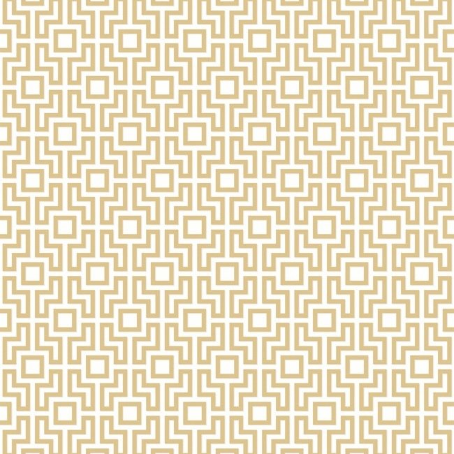 Dutch Wallcoverings Insignia Square Geo wit/mosterd - vliesbehang - 10m x 52cm - 24534