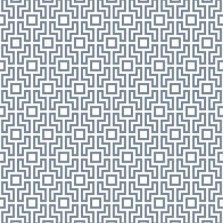Dutch Wallcoverings Vliesbehang - Insignia Square Geo wit/blauw - 24535