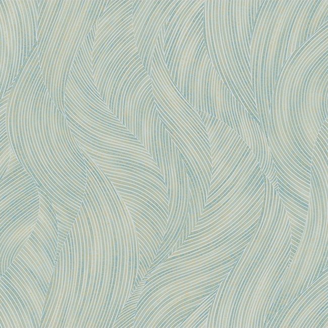 Dutch Wallcoverings Verde 2 wave effect blue - vliesbehang - 10m x 53cm - VD219169