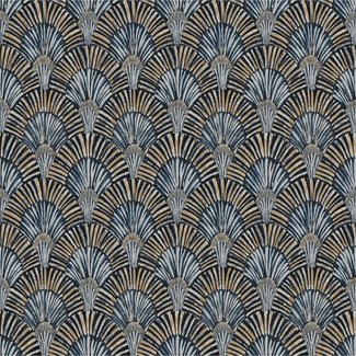 Dutch Wallcoverings Jungle Fever Deco Fan zwart/beige - JF3002