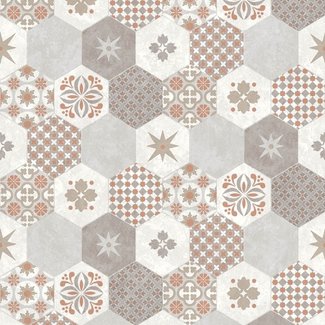 Dutch Wallcoverings Home tegels beige/grijs - L405-05