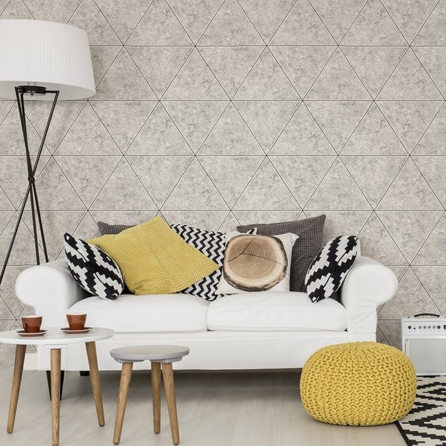 Dutch Wallcoverings Restored Polished Concrete grijs - vliesbehang - 10m x 52cm - 24013