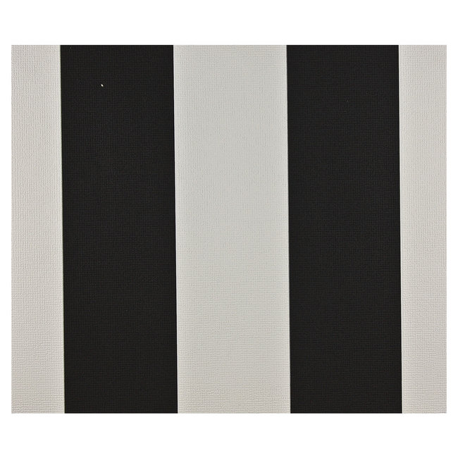 Dutch Wallcoverings Vliesbehang blokstreep zwart/wit - vliesbehang - 10mx53cm - 7234-7