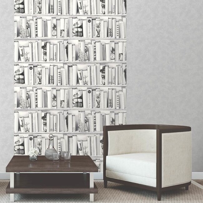 Dutch Wallcoverings Kaleidoscope uni grijs - vliesbehang - 10m x 53cm - 12027859