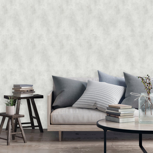 Dutch Wallcoverings Loft/Schilder & Co uni grijs - vliesbehang - 10m x 53cm - 59309