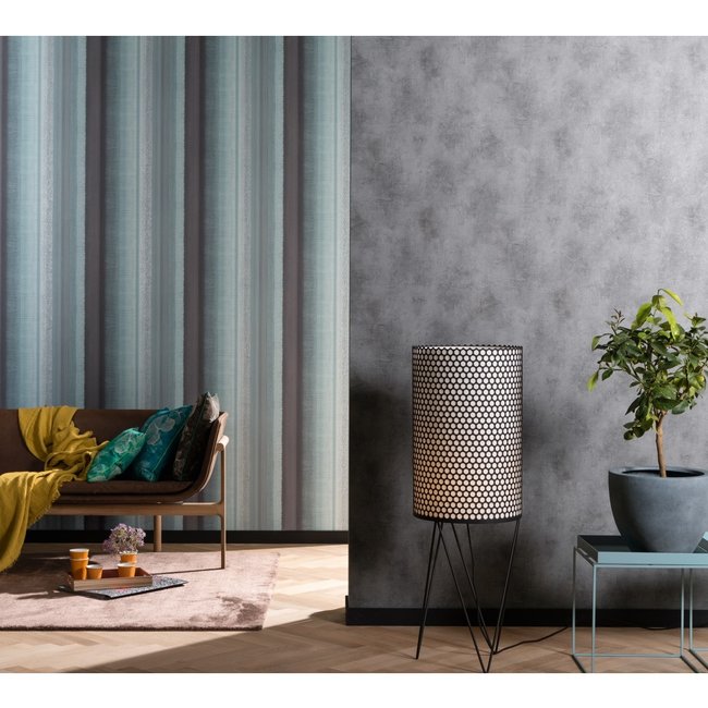 Dutch Wallcoverings Unis 6 uni zwart - vliesbehang - 10m x 53cm - 59311