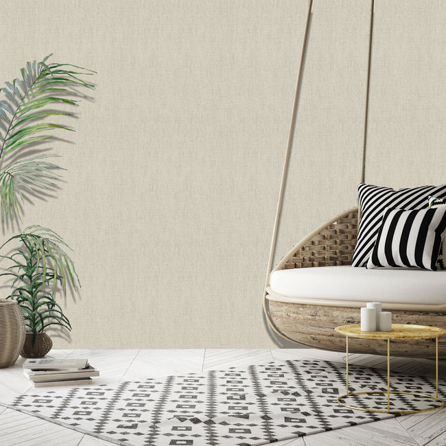 Dutch Wallcoverings Loft/Schilder & Co uni beige - vliesbehang - 10m x 53cm - 59338