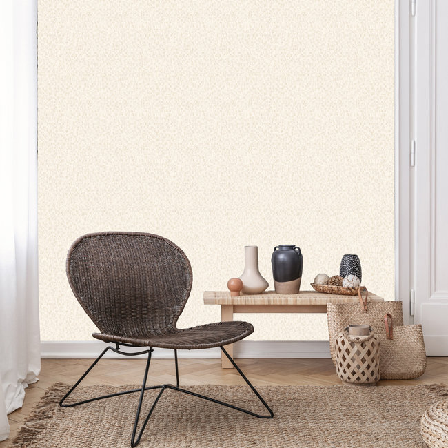 Dutch Wallcoverings Loft uni/blokjes creme - vliesbehang - 10m x 53cm - 59347