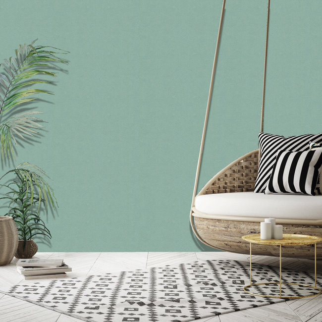 Dutch Wallcoverings Unis 6 uni groen - vliesbehang - 10m x 53cm - 59129