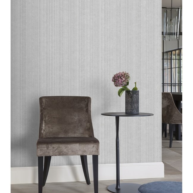 Dutch Wallcoverings Level One uni grijs - vliesbehang - 10m x 53cm - LV1302