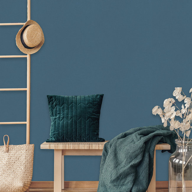 Dutch Wallcoverings Myriad uni petrol (436414) - vliesbehang - 10m x 53cm - MY1104