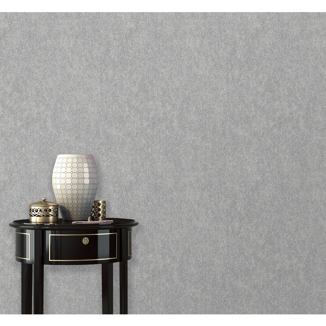 Dutch Wallcoverings Galactik uni grijs - vliesbehang - 10m x 53cm - L753-39