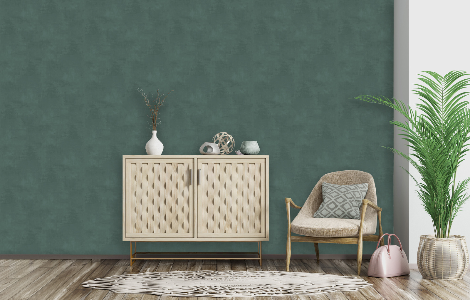 Behang Kalk II 61049 effen / uni