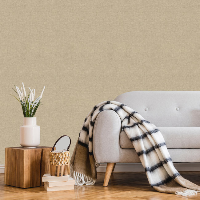 Dutch Wallcoverings More Textures uni lichtbruin - vliesbehang - 10m x 53cm - MO1306