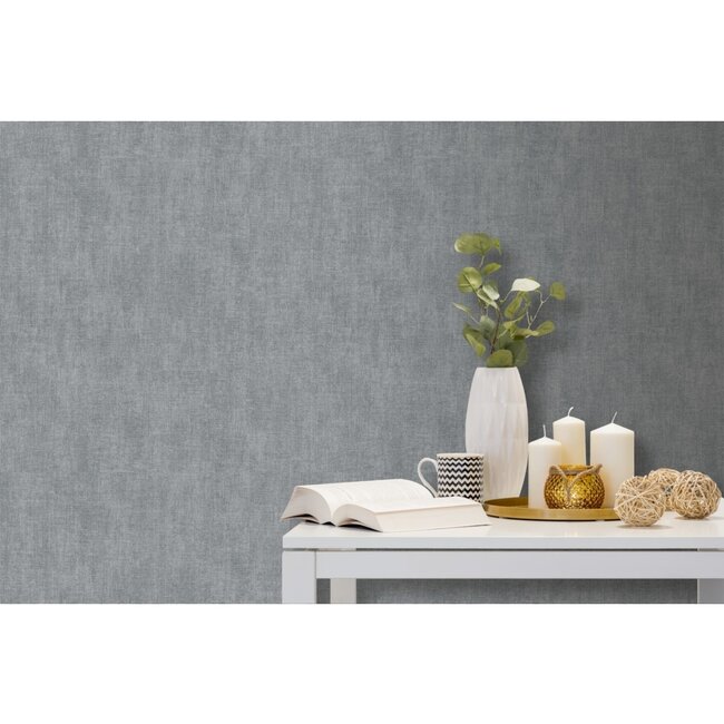 Dutch Wallcoverings Odyssee uni grijs - vliesbehang - 10m x 53cm - L908-09