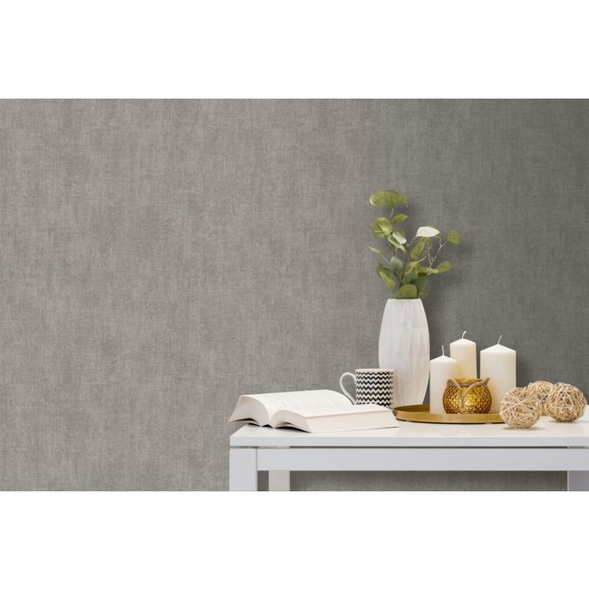 Dutch Wallcoverings Odyssee uni greige - vliesbehang - 10m x 53cm - L908-18