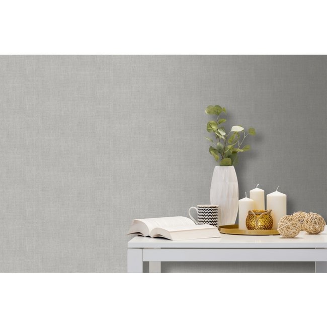 Dutch Wallcoverings Odyssee uni grijs - vliesbehang - 10m x 53cm - L908-19