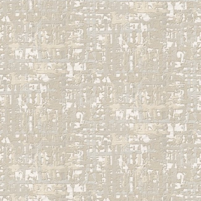 Dutch Wallcoverings Embellish fabric abstract cream - vliesbehang - 10m x 53cm - DE120091