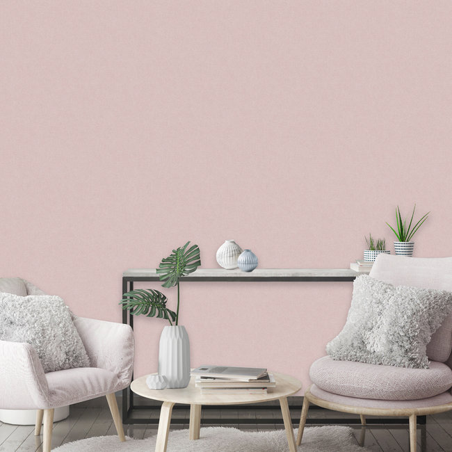 Dutch Wallcoverings Jungle Fever uni roze - vliesbehang - 10mx53cm - JF1305