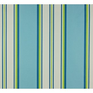 Dutch Wallcoverings Papierbehang - streep blauw/groen/wit - 1198-3