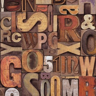 Dutch Wallcoverings Be Yourself Too letters rood/bruin - J480-05