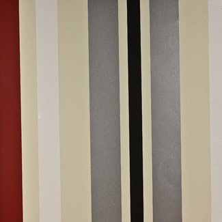 Dutch Wallcoverings Papierbehang - Be Yourself streep creme/rood/zwart - 16040