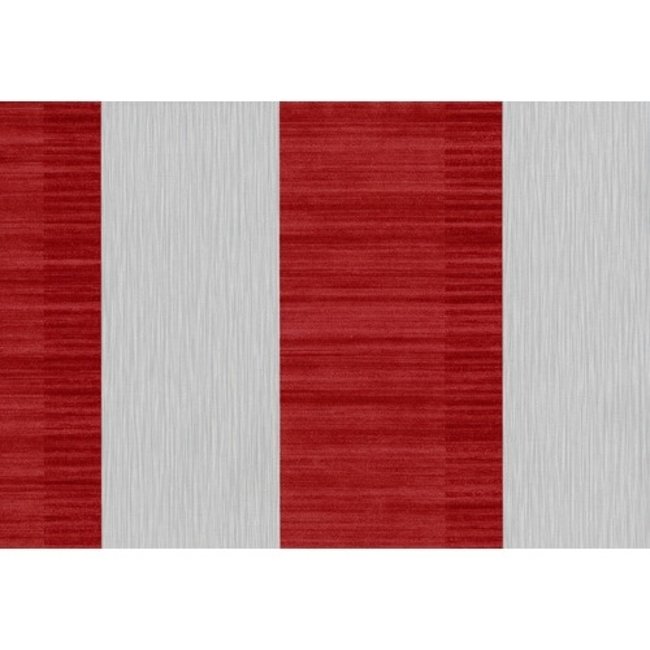 Dutch Wallcoverings San Priamo streep rood/grijs - vliesbehang - 10m x 53cm - 3503-50