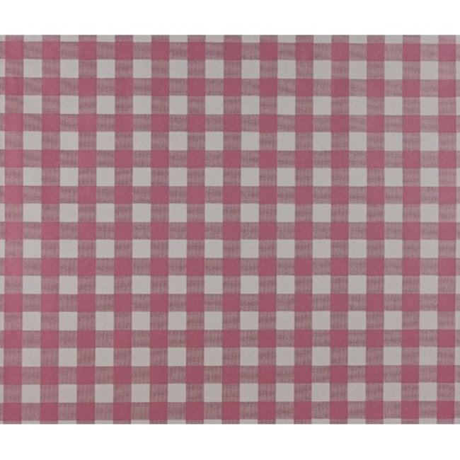 Dutch Wallcoverings Papier ruitje fuchsia/wit - papierbehang - 10m x 53cm - 1163-6