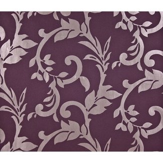 Dutch Wallcoverings Vliesbehang - tak donkerpaars/zilver - 7221-6