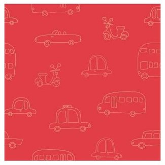 Dutch Wallcoverings Hoopla auto's rood - 30711