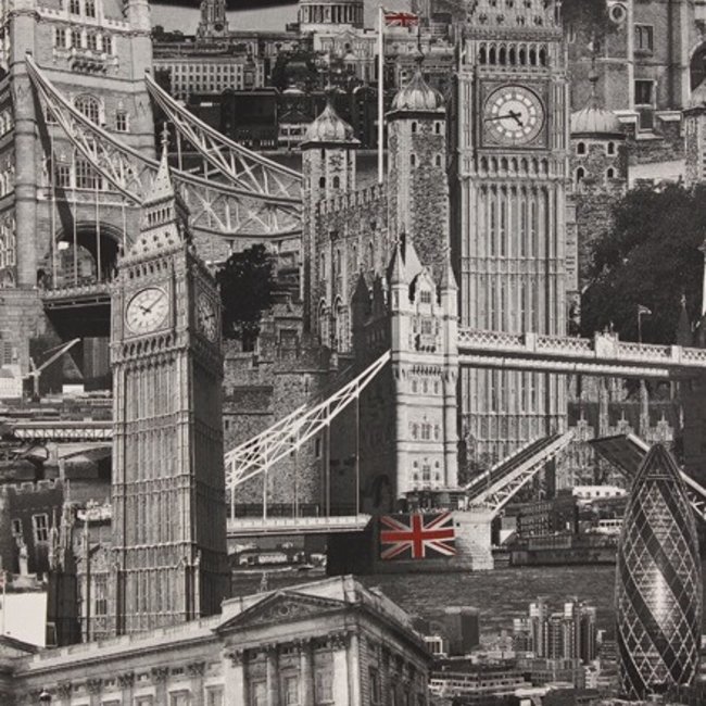 Dutch Wallcoverings Be Yourself Londen zwart/rood - papierbehang - 10m x 53cm - 102501