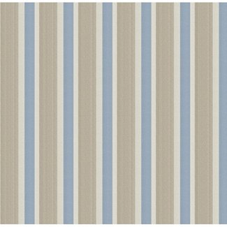 Dutch Wallcoverings Papier streep creme/blauw - 1215-5