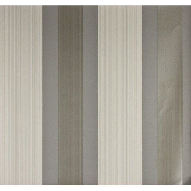 Dutch Wallcoverings Papier streep bruin/beige - papierbehang - 10m x 53cm - 1215-7