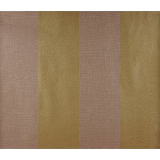 Dutch Wallcoverings Papierbehang - blokstreep bruin/goud - 5617-07
