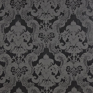 Dutch Wallcoverings Schuimvinyl damast zwart - 6805-7