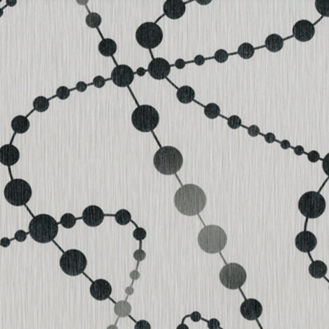 Dutch Wallcoverings San Priamo dots wit/zwart - vliesbehang - 10m x 53cm - 3506-30