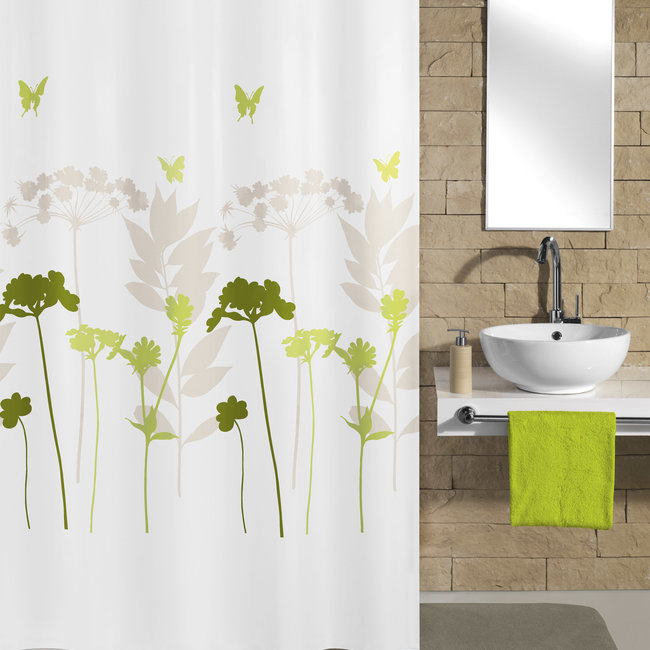 Kleine Wolke Douchegordijn Barcelona groen 180x200cm