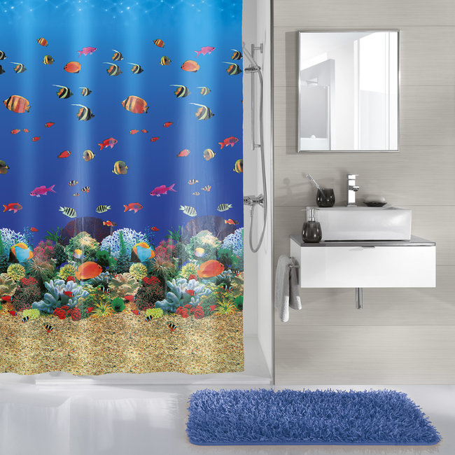 Kleine Wolke Douchegordijn Malediven multicolor 180x200cm