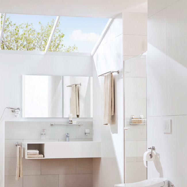 Kleine Wolke Handdoekstang double Allegra chroom