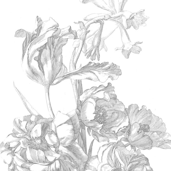 KEK panel Engraved Flowers - 142,5x180cm - PA-015